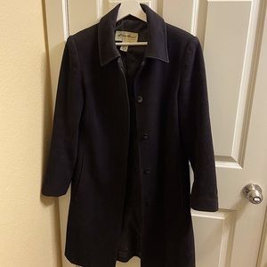 Eddie Bauer Black Wool Coat